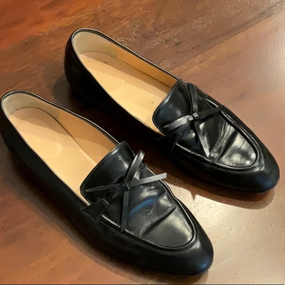 J.CREW LOAFERS BLACK LACE TIE